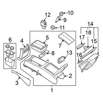 Nissan OE - Rear Console