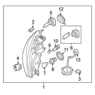 Nissan OE - Front Lamps - Headlamp Components