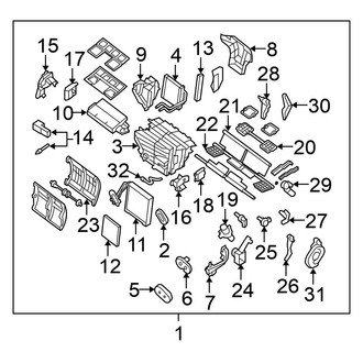 Nissan OE - Air Conditioner & Heater - Evaporator & Heater Components