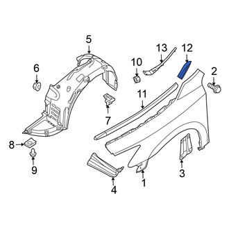 Nissan OE - Left Cowl Water Deflector