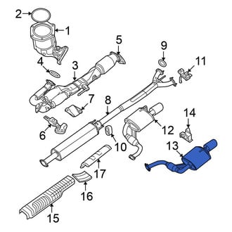 Nissan OE - Right Exhaust Muffler