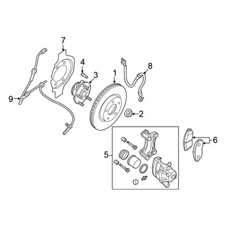 Nissan OE - Front Suspension - Brake Components
