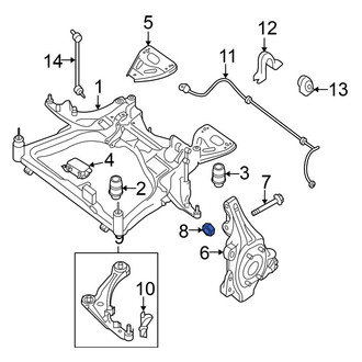 Nissan OE - Steering Knuckle Nut