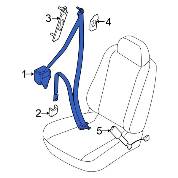 Seat Belt Lap and Shoulder Belt