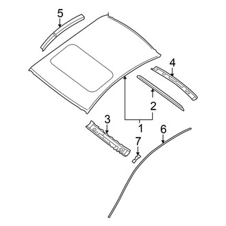 Nissan OE - Roof - Exterior Trim (W/O Dual Panel Sunroof)