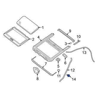 Nissan OE - Sunroof Drain Hose Clip