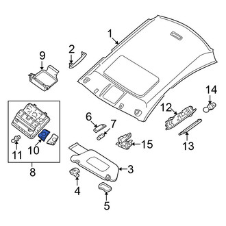 Nissan OE - Right Map Light Lens