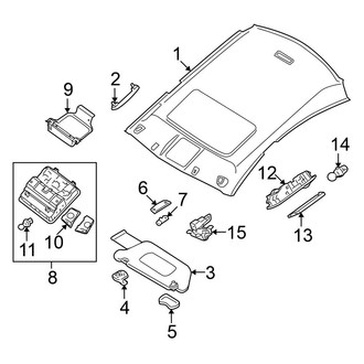 Nissan OE - Roof - Interior Trim (W/O Dual Panel Sunroof)