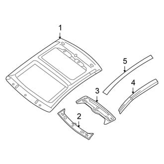 Nissan OE - Roof - Exterior Trim (With Dual Panel Sunroof)