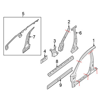 Nissan OE - Pillars, Rocker & Floor - Center Pillar