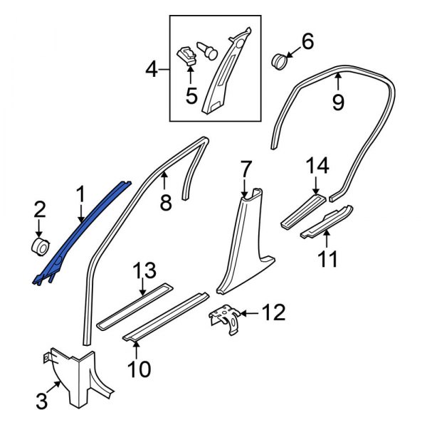 Body A-Pillar Trim Panel