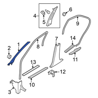 Nissan OE - Left Body A-Pillar Trim Panel