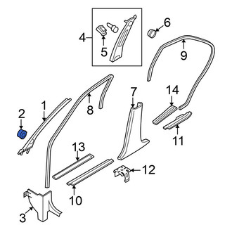 Nissan OE - Right Body B-Pillar Trim Panel Cap