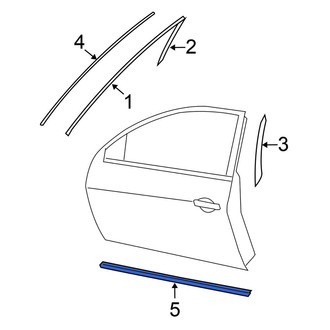 Nissan OE - Front Left Outer Door Window Belt Weatherstrip