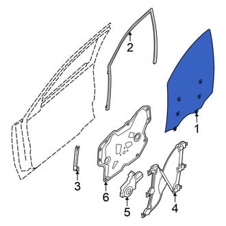 Nissan OE - Front Left Door Glass