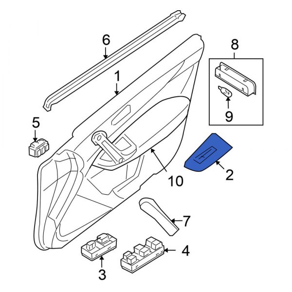 Door Window Switch Bezel