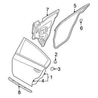 Nissan OE - Rear Door - Door & Components