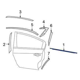 Nissan OE - Rear Left Outer Door Window Belt Weatherstrip