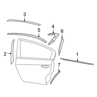 Nissan OE - Rear Door - Exterior Trim