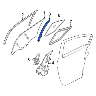 Nissan OE - Left Door Window Division Bar