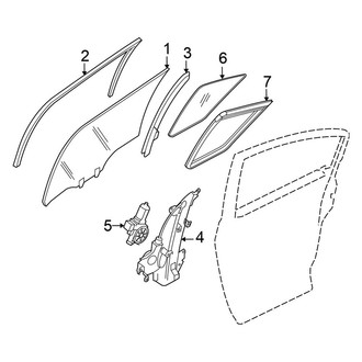 Nissan OE - Rear Door - Glass & Hardware