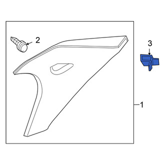 Nissan OE - Right Body C-Pillar Trim Panel Cap
