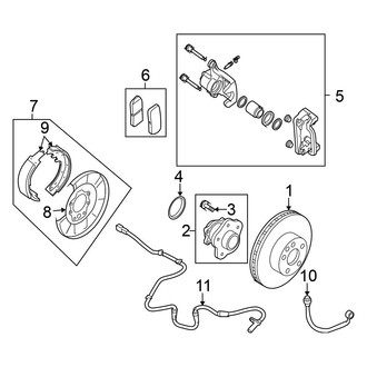 Nissan OE - Rear Suspension - Brake Components (S / SV)
