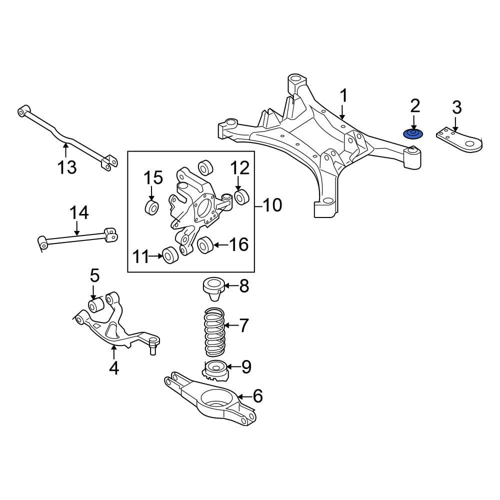 Nissan OE 55440JP00A - Suspension Crossmember Insulator