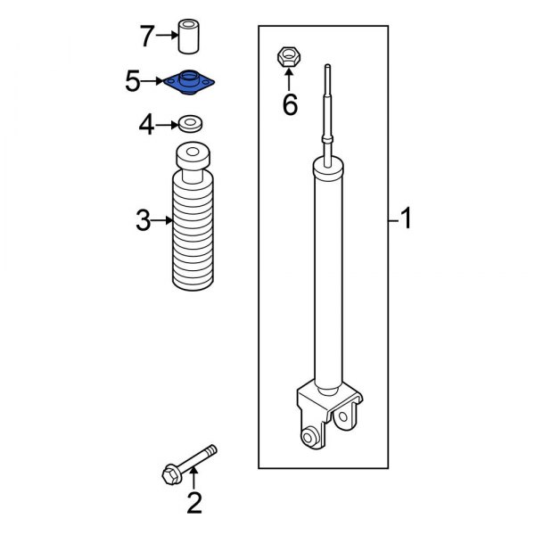Nissan OE 553209N00A Suspension Shock Absorber Mount Insulator