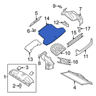 Nissan OE - Rear Trunk Mat