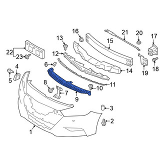 Nissan OE - Front Upper Bumper Cover Support Rail