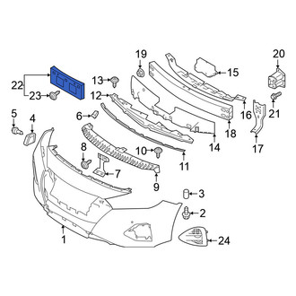 Nissan OE - License Plate Frame Bracket