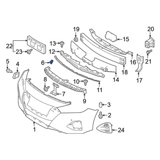 Nissan OE - Front Center Bumper Cover Bracket