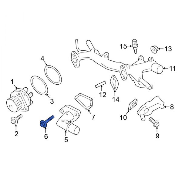 Engine Coolant Thermostat Housing Bolt