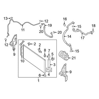 Nissan OE - Front Left Radiator Support Baffle