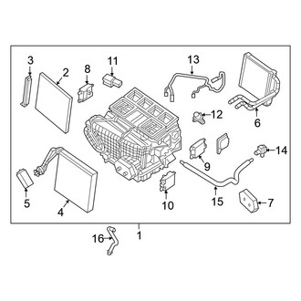 Nissan OE - Air Conditioner & Heater - Evaporator & Heater Components