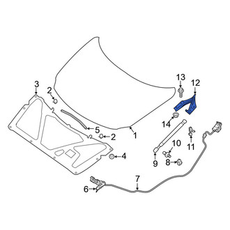 Nissan OE - Front Right Hood Hinge