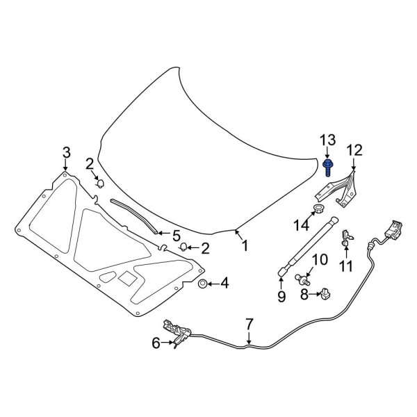 Hood Hinge Bolt