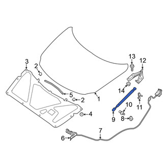 Nissan OE - Right Hood Lift Support