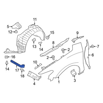 Nissan OE - Front Left Fender Liner Extension