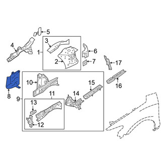 Nissan OE - Front Left Fender Splash Shield