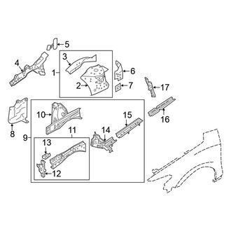 Nissan OE - Rear Left Frame Side Member Assembly