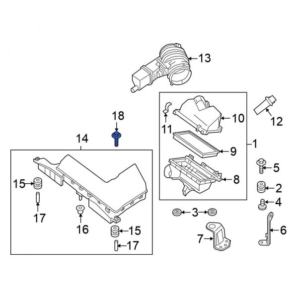 Engine Air Intake Hose Bolt