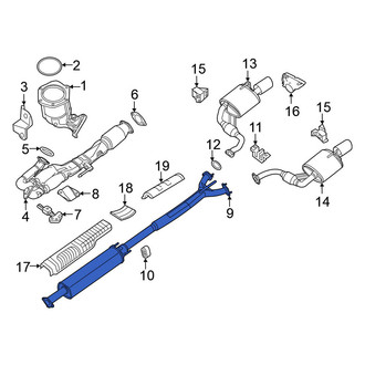 Nissan OE - Right Exhaust Muffler