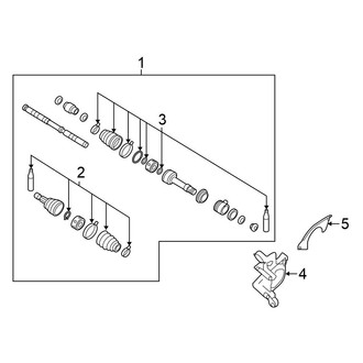 Nissan OE - Front Suspension - Drive Axles (Platinum / SR / SV)