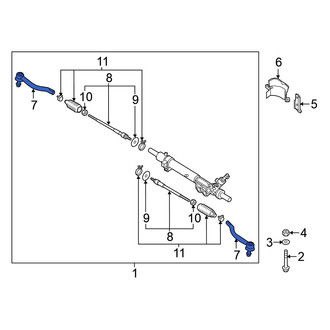 Nissan OE - Inner Steering Tie Rod End