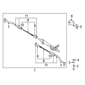 Nissan OE - Inner Steering Tie Rod End