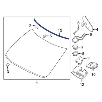 Nissan OE - Front Upper Windshield Molding
