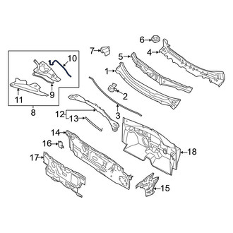 Nissan OE - Rear Left Cowl Panel Reinforcement Seal
