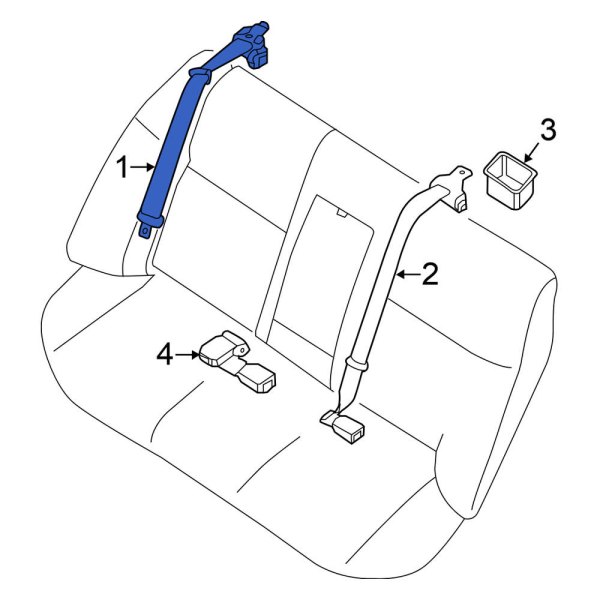 Seat Belt Lap and Shoulder Belt